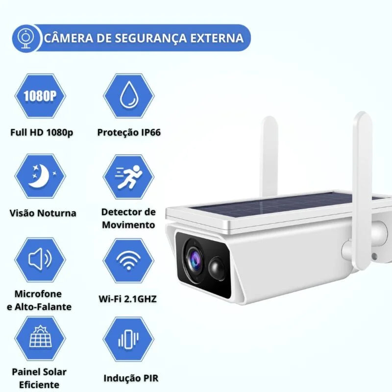 Câmera de Segurança Smart Solar -  Inova Gyn