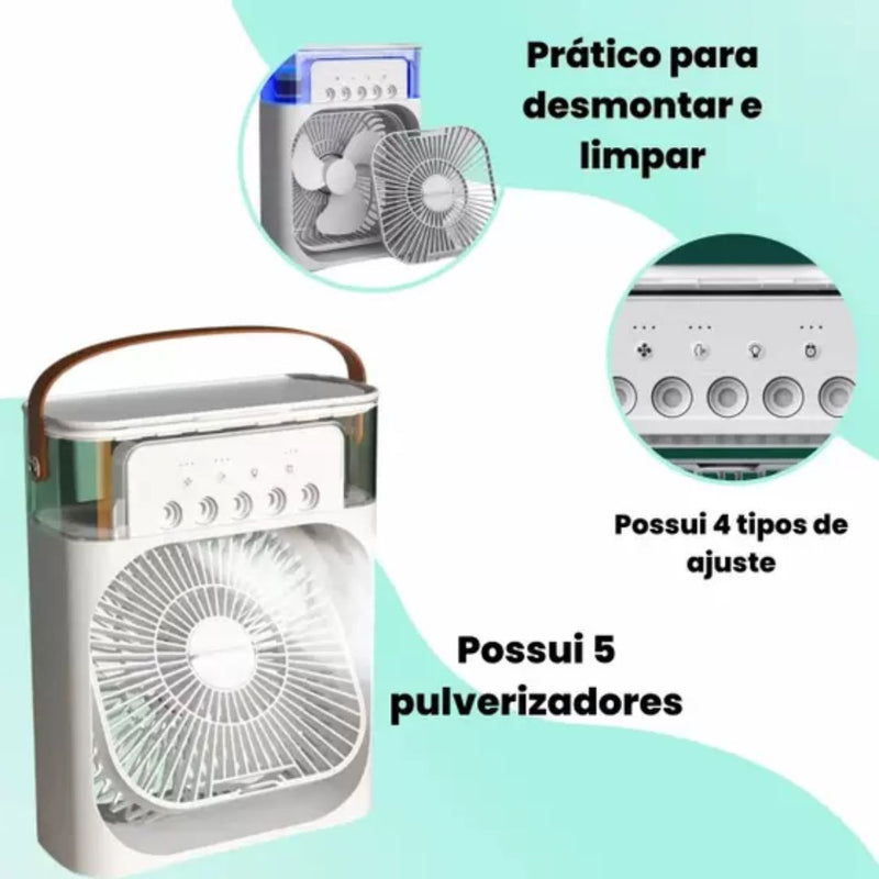 Mini Ar Portátil com Ventilador e Umidificador - Inova Gyn